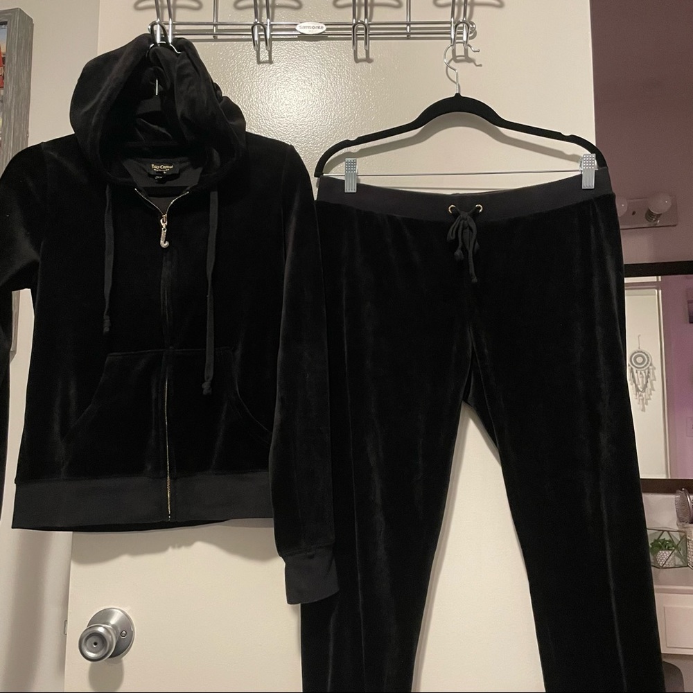 Juicy Couture Velour black track suit